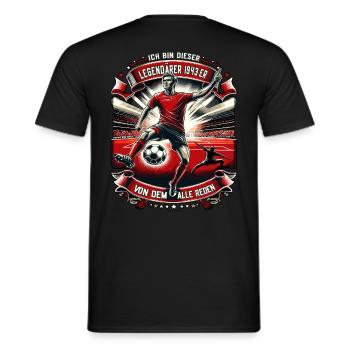Legendärer 1943er Jahrgang Fussball Geschenk - Männer T-Shirt - Schwarz - Hinten - AI Model Male 178 light (178cm)