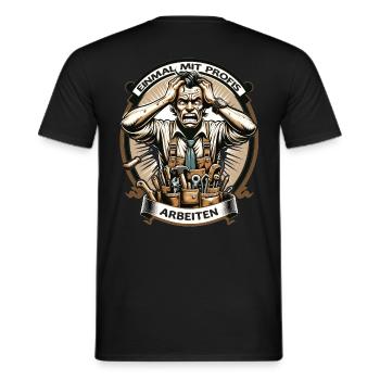 Une fois que j’ai travaillé avec des professionnels Charpentier - T-shirt homme - noir - Dos - AI Model Male 178 light (178cm)