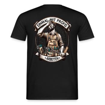 Une fois que j’ai travaillé avec des professionnels Charpentier - T-shirt homme - noir - Dos - AI Model Male 178 light (178cm)