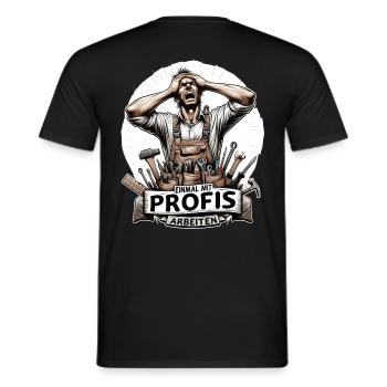 Une fois que j’ai travaillé avec des professionnels Charpentier - T-shirt homme - noir - Dos - AI Model Male 178 light (178cm)