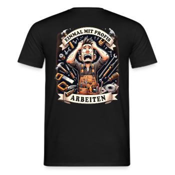 Une fois que j’ai travaillé avec des professionnels Charpentier - T-shirt homme - noir - Dos - AI Model Male 178 light (178cm)