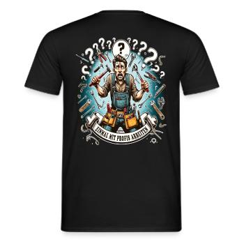 Une fois n’est pas coutume, les artisans travaillent avec des professionnels - T-shirt homme - noir - Dos - AI Model Male 178 light (178cm)