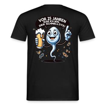 Il y a 25 ans, j’étais le plus rapide - T-shirt homme - noir - Dos - AI Model Male 178 light (178cm)