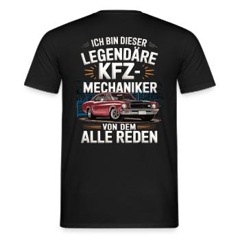 Je suis ce mécanicien automobile légendaire de la - T-shirt homme - noir - Dos - AI Model Male 178 light (178cm)