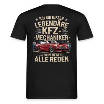 Ich Bin Dieser Legendäre KFZ-Mechaniker - Männer T-Shirt - Schwarz - Hinten - AI Model Male 178 light (178cm)