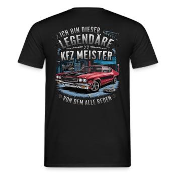 Ich Bin Dieser Legendäre KFZ-Meister - Männer T-Shirt - Schwarz - Hinten - AI Model Male 178 light (178cm)