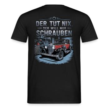 Il ne fait rien, il veut juste baiser - classique - T-shirt homme - noir - Dos - AI Model Male 178 light (178cm)