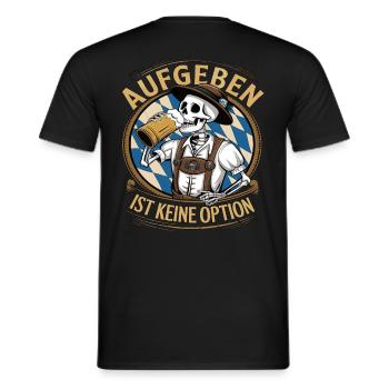 Giving up is not an option Beer October - Men's T-Shirt - black - Back - AI Model Male 178 light (178cm)