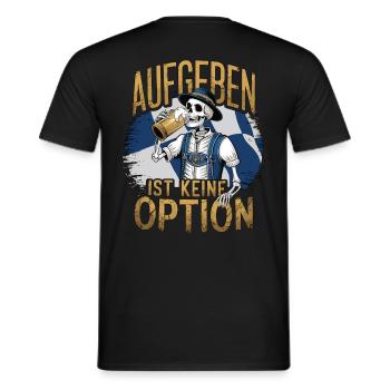 Giving up is not an option Beer October - Men's T-Shirt - black - Back - AI Model Male 178 light (178cm)