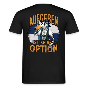 Giving up is not an option Beer October - Men's T-Shirt - black - Back - AI Model Male 178 light (178cm)