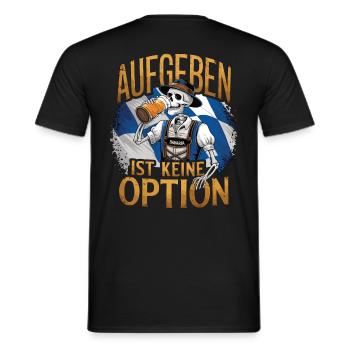Aufgeben ist keine Option Bier Oktober - Männer T-Shirt - Schwarz - Hinten - AI Model Male 178 light (178cm)