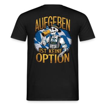 Giving up is not an option Beer October - Men's T-Shirt - black - Back - AI Model Male 178 light (178cm)
