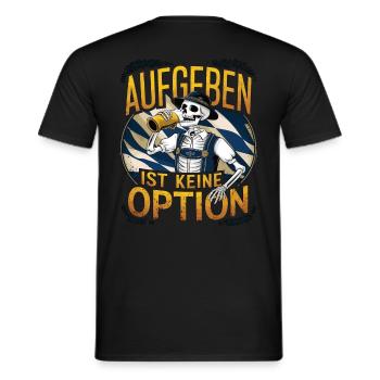 Giving up is not an option Beer October - Men's T-Shirt - black - Back - AI Model Male 178 light (178cm)