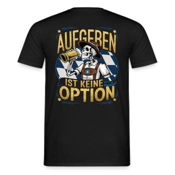 Giving up is not an option Beer October - Men's T-Shirt - black - Back - AI Model Male 178 light (178cm)