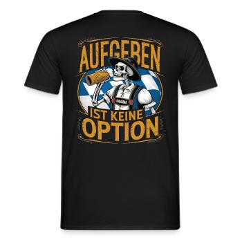 Giving up is not an option Beer October - Men's T-Shirt - black - Back - AI Model Male 178 light (178cm)