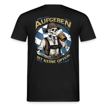 Aufgeben ist keine Option Bier Oktober - Männer T-Shirt - Schwarz - Hinten - AI Model Male 178 light (178cm)