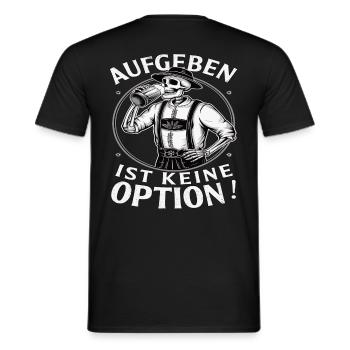 Giving up is not an option Beer October - Men's T-Shirt - black - Back - AI Model Male 178 light (178cm)