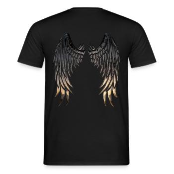 Ailes ailes - T-shirt homme - noir - Dos - AI Model Male 178 light (178cm)