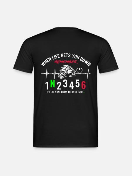 Quando la vita ti abbatte - Moto / Moto ve - T-shirt uomo - nero