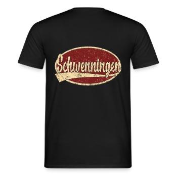 Schwenningen design rétro - T-shirt homme - noir - Dos - AI Model Male 178 light (178cm)