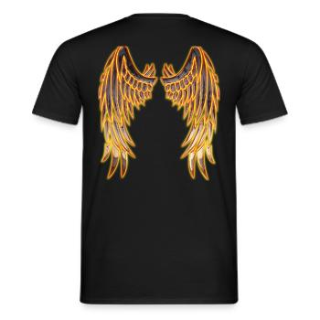 Angel glowing wings - T-shirt homme - noir - Dos - AI Model Male 178 light (178cm)