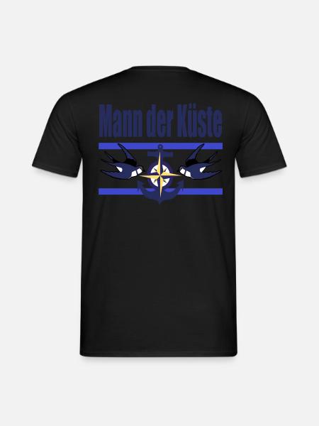 Mann der Küste, Nordsee Ostsee Maritim T-Shirt - Männer T-Shirt - Schwarz
