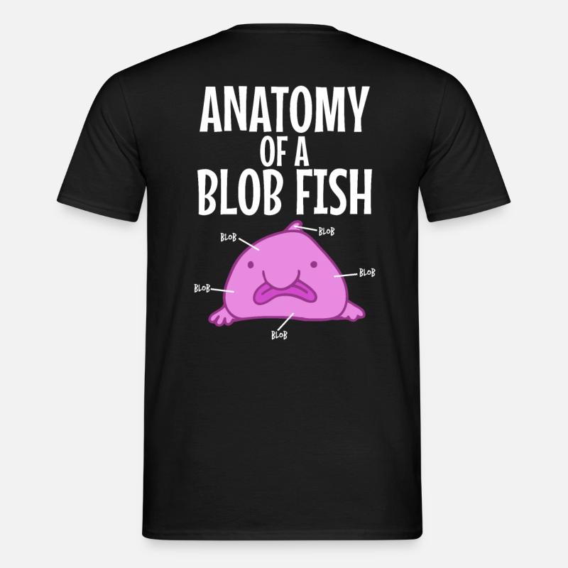 Anatomie Blobfisch - Männer T-Shirt - Schwarz