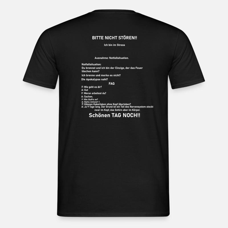 Bitte nicht stören - Männer T-Shirt - Schwarz