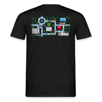 Tapis de jeu Tapis de jeu Carte routière Massage - T-shirt homme - noir - Dos - AI Model Male 178 light (178cm)