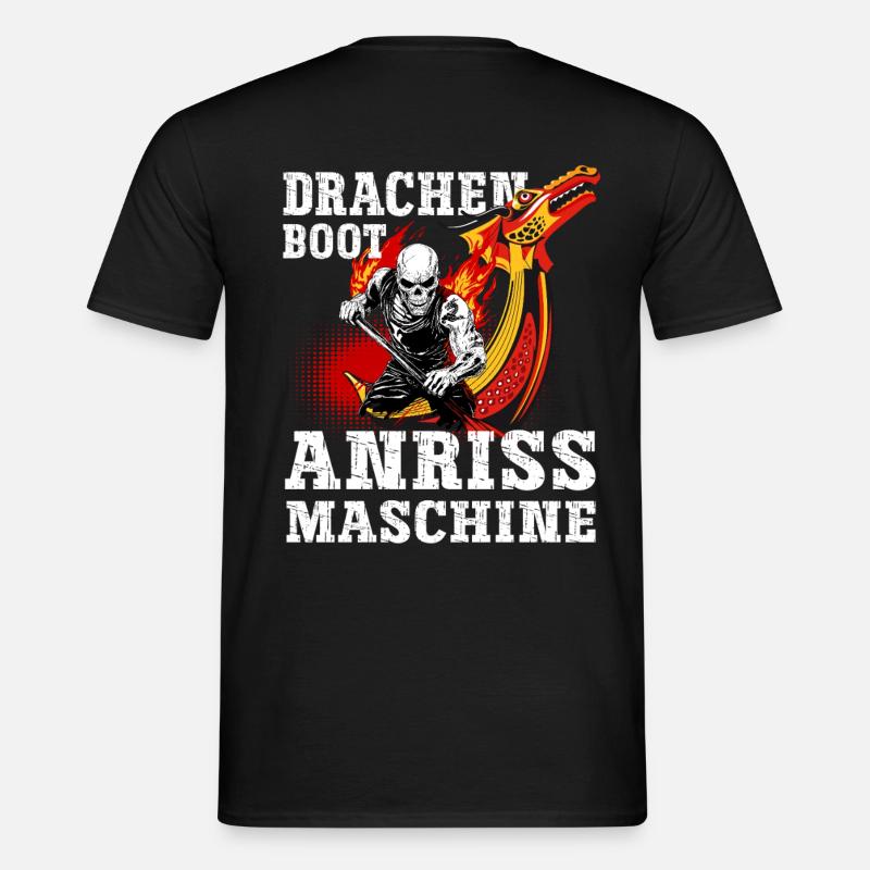 Drachenboot - Männer T-Shirt - Schwarz