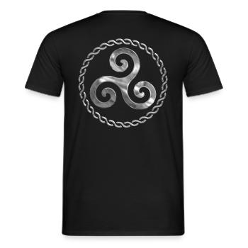 Triskel breizh - Men's T-Shirt - black - Back - AI Model Male 178 light (178cm)