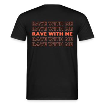 Rave avec moi - T-shirt homme - noir - Dos - AI Model Male 178 light (178cm)