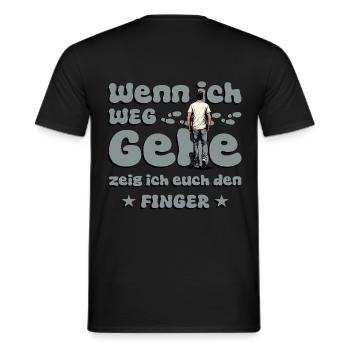 Quand je m’éloignerai, je te montrerai le doigt d’honneur - T-shirt homme - noir - Dos - AI Model Male 178 light (178cm)
