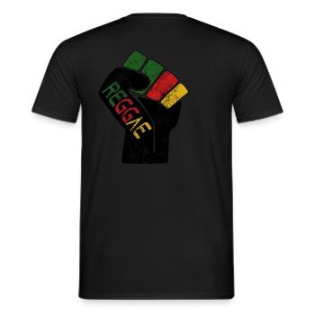 Reggae : Le pouvoir de l’amour - T-shirt homme - noir - Dos - AI Model Male 178 light (178cm)