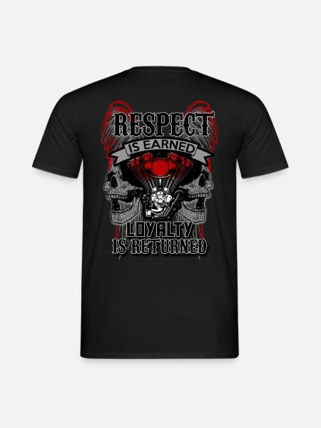 Respect! Biker Motorcyclist Chopper Gift - Men's T-Shirt - black
