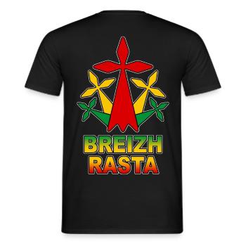 breizh rasta - Men's T-Shirt - black - Back - AI Model Male 178 light (178cm)