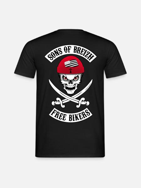 sons of bikers breizh 8 - Men's T-Shirt - black