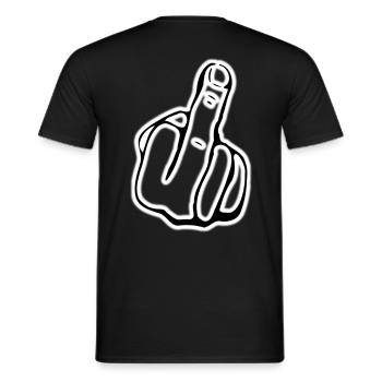 doigt d'honneur - T-shirt homme - noir - Dos - AI Model Male 178 light (178cm)