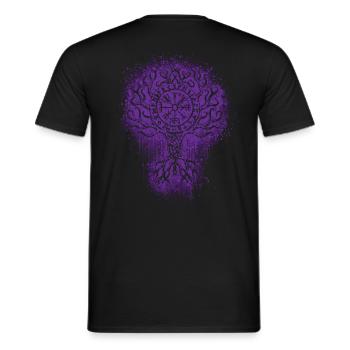 Viking Runes Viking Tribal Tattoo Middle Ages - Men's T-Shirt - black - Back - AI Model Male 178 light (178cm)