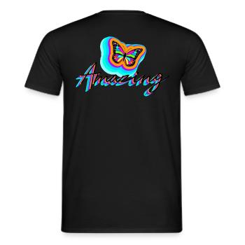 Amazing - Männer T-Shirt - Schwarz - Hinten - AI Model Male 178 light (178cm)