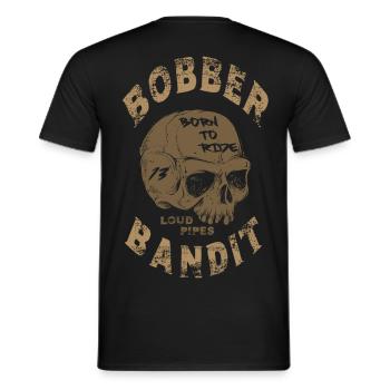 Bobber Bandit Gold - Männer T-Shirt - Schwarz - Hinten - AI Model Male 178 light (178cm)