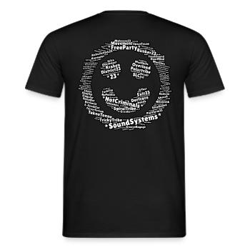 Smile for Soundsystem - T-shirt homme - noir - Dos - AI Model Male 178 light (178cm)