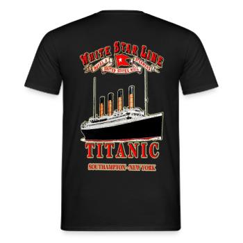 TITANISCHE SCHÖPFUNG Louis RUNEMBERG © Adagp - Männer T-Shirt - Schwarz - Hinten - AI Model Male 178 light (178cm)