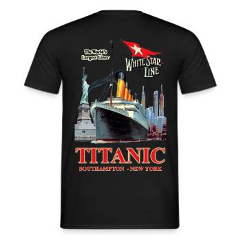 TITANISCHE SCHÖPFUNG Louis RUNEMBERG © Adagp - Männer T-Shirt - Schwarz - Hinten - AI Model Male 178 light (178cm)