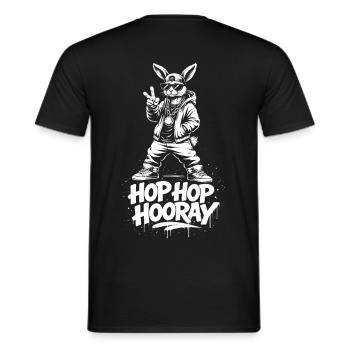 HOP HOP HOURRA Bunny - T-shirt homme - noir - Dos - AI Model Male 178 light (178cm)