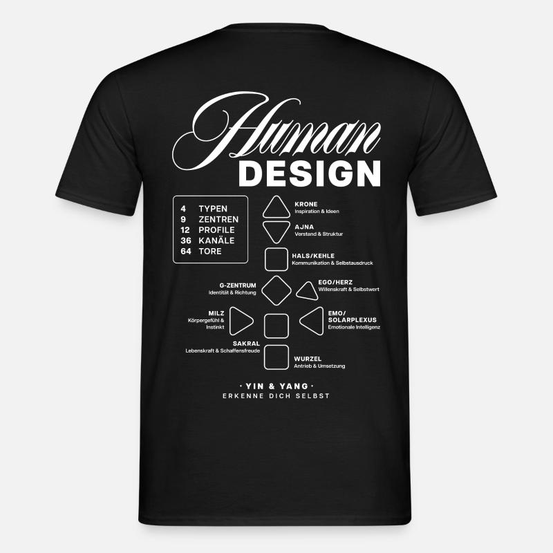 Human Design Blueprint - Männer T-Shirt - Schwarz