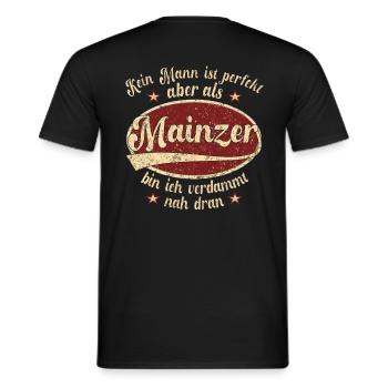 mainz Retro der perfekte mainzer Mann - Männer T-Shirt - Schwarz - Hinten - AI Model Male 178 light (178cm)