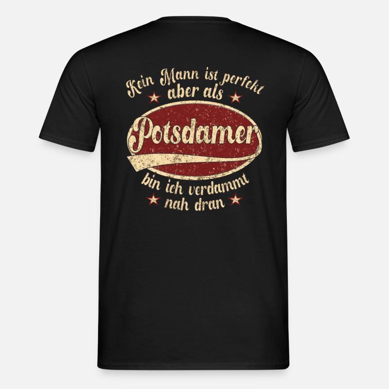 Potsdam Retro der perfekte Potsdamer Mann Spruch - Männer T-Shirt - Schwarz