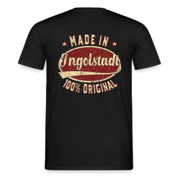 Made in Ingolstadt 100 % original Ingolstädter - T-shirt homme - noir - Dos - AI Model Male 178 light (178cm)