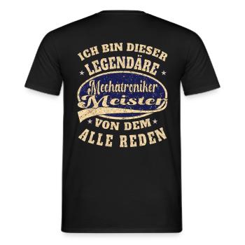 Mechatroniker Meister ich bin dieser legendäre - Männer T-Shirt - Schwarz - Hinten - AI Model Male 178 light (178cm)